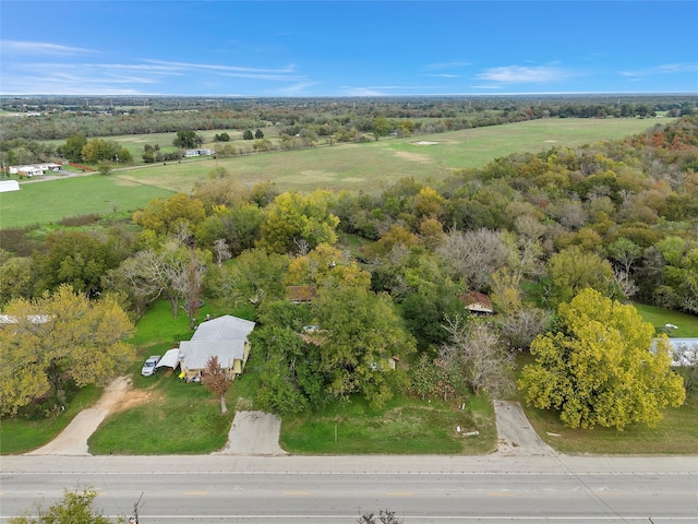 bird's eye view with a rural view