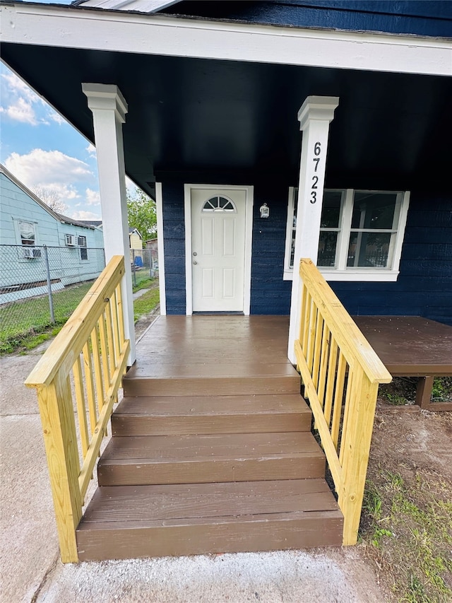 view of doorway to property