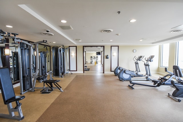 view of exercise room