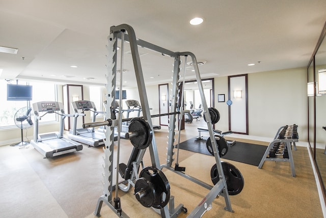 view of exercise room