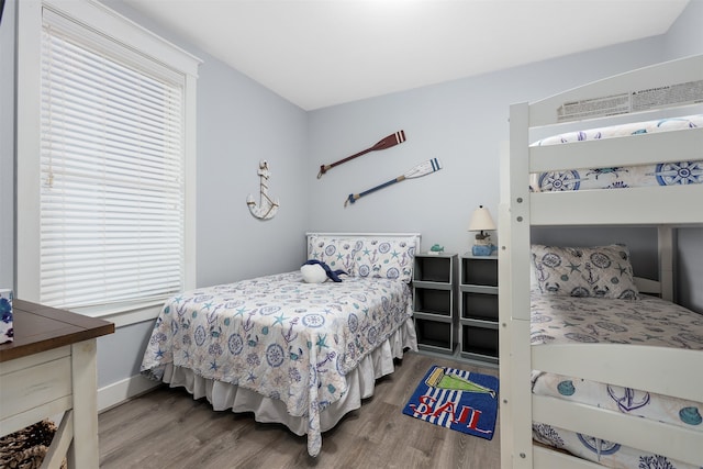 bedroom featuring light hardwood / wood-style floors