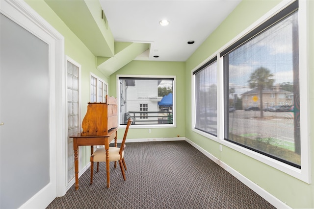 sunroom / solarium with visible vents