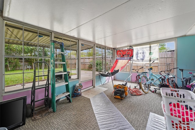 view of sunroom