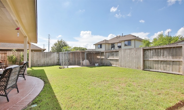 view of yard with a patio