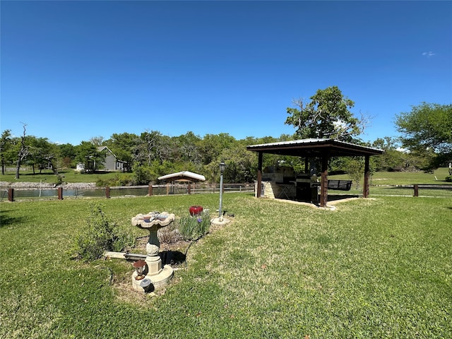 view of yard featuring a gazebo