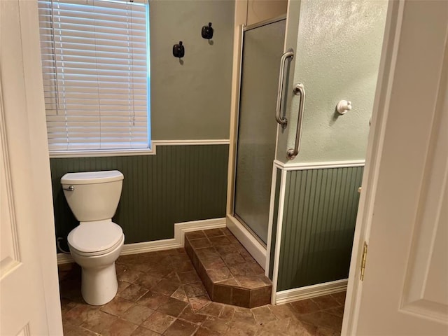 204 W Fayette St, Fayetteville, TX 78940 - bathroom featuring toilet and walk in shower