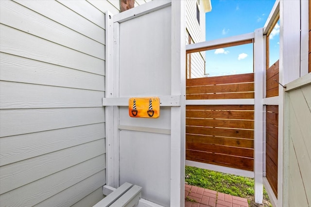 view of doorway to property