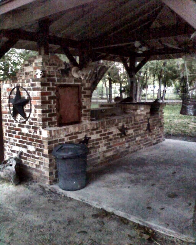 view of patio with a gazebo