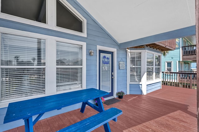 view of wooden deck