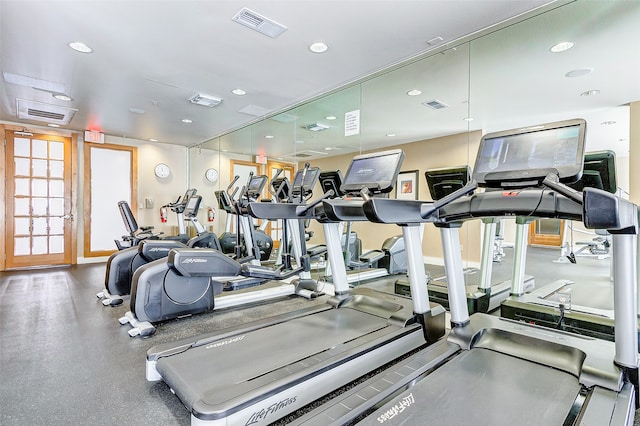 view of exercise room