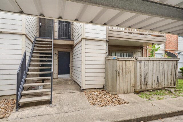 view of doorway to property