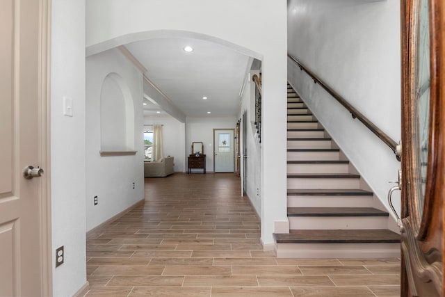 entryway featuring light wood-type flooring