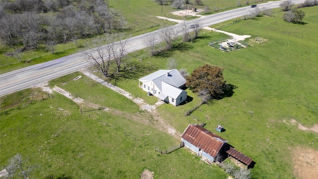 bird's eye view with a rural view