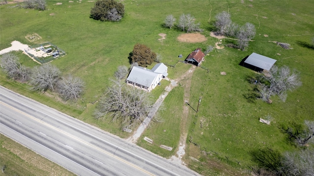 drone / aerial view with a rural view