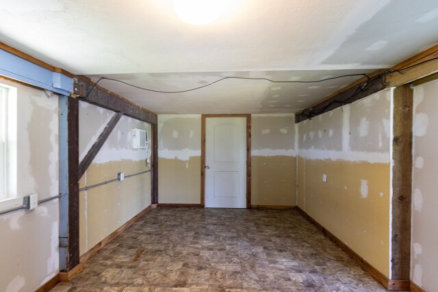 basement with baseboards