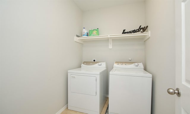 laundry room featuring independent washer and dryer