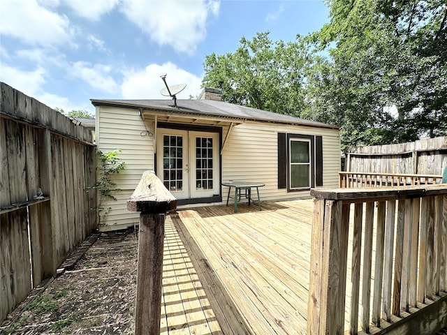 deck with french doors