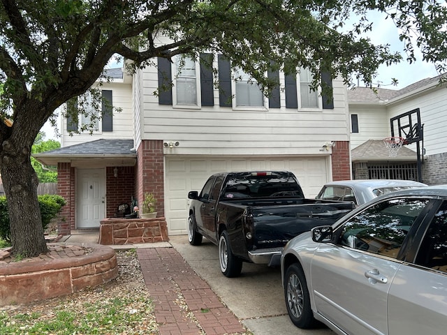 view of front facade with a garage