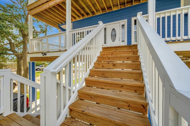 view of stairs