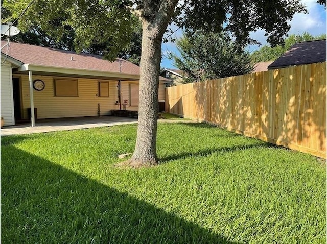 view of yard featuring a patio area