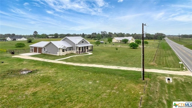 exterior space featuring a rural view