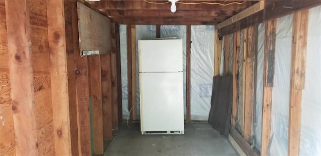 interior space with white fridge