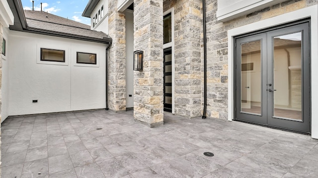 view of patio with french doors