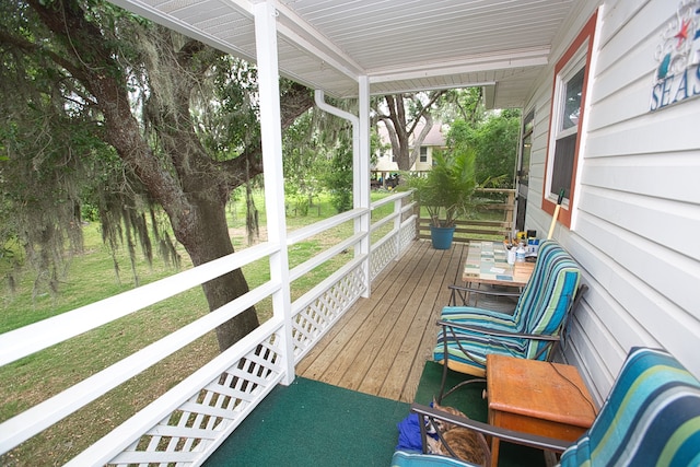 view of wooden terrace