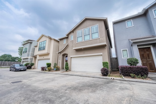 view of property featuring a garage