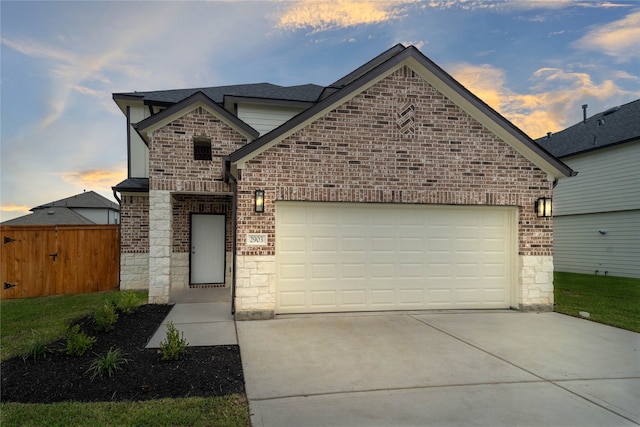 front facade featuring a garage