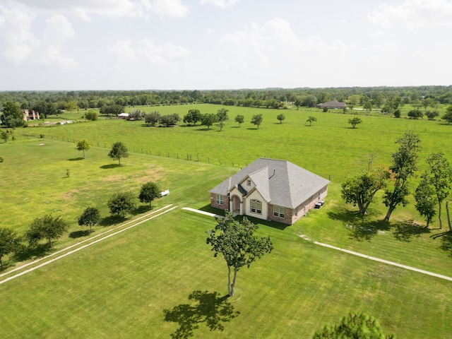 drone / aerial view with a rural view