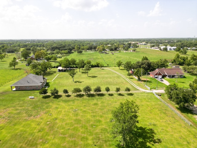 bird's eye view featuring a rural view