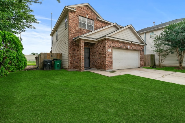 view of front of property featuring a front yard