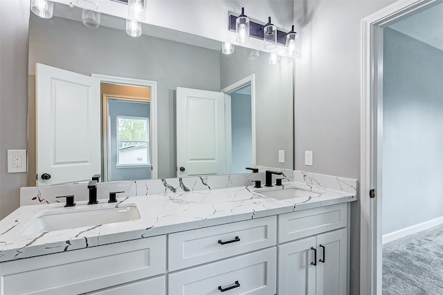 bathroom with vanity