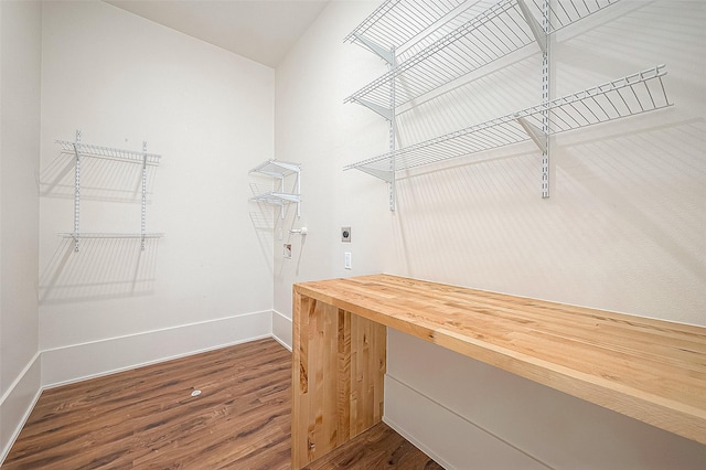 spacious closet with wood-type flooring