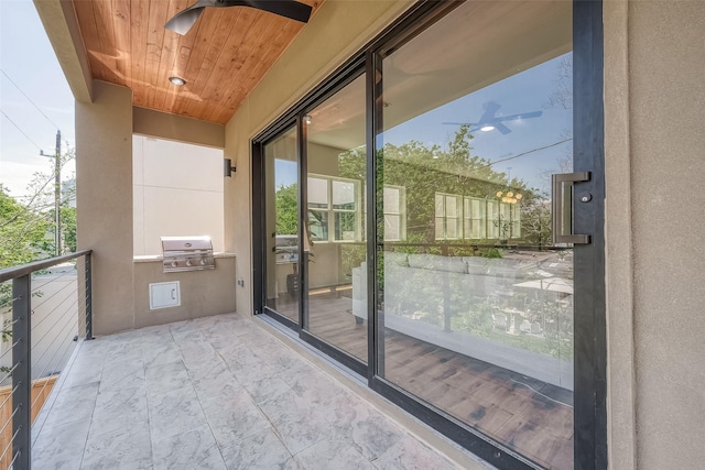 balcony featuring grilling area