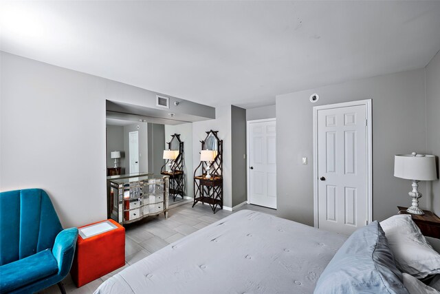 bedroom featuring light hardwood / wood-style flooring