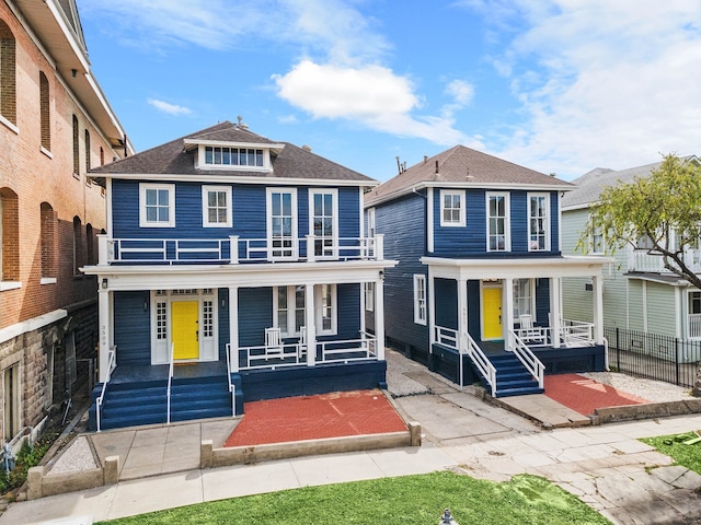 front facade with covered porch