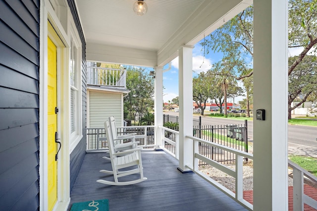 view of wooden deck