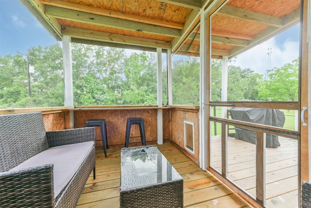 view of sunroom / solarium