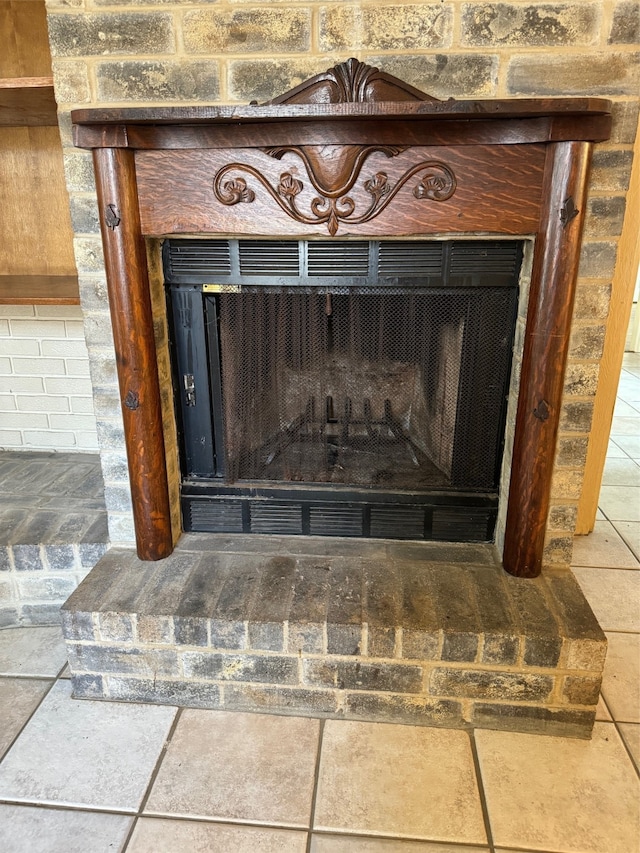 interior details with tile floors