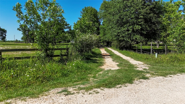 view of street featuring a rural view