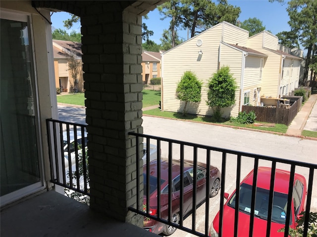 view of balcony