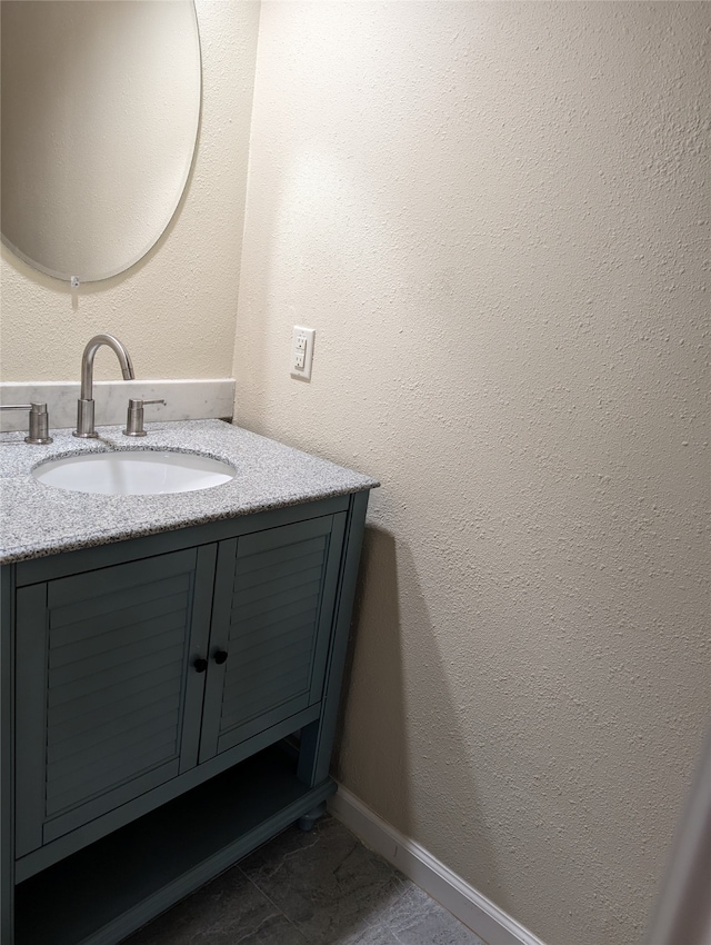 bathroom featuring vanity and tile patterned floors