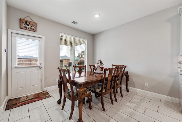 view of dining space