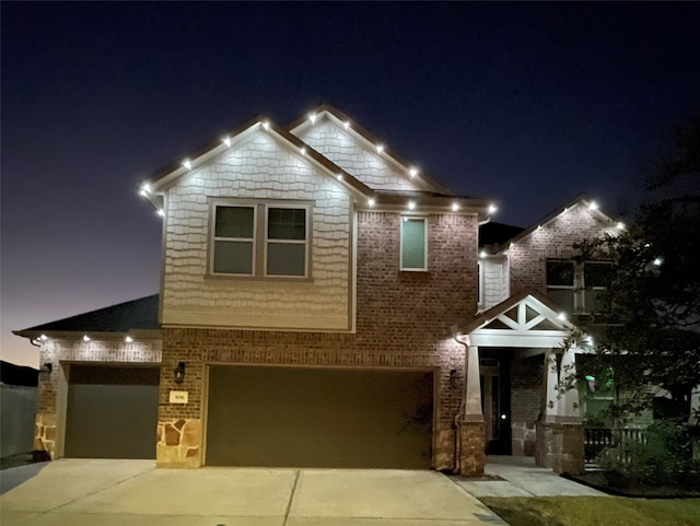 craftsman-style home featuring a garage