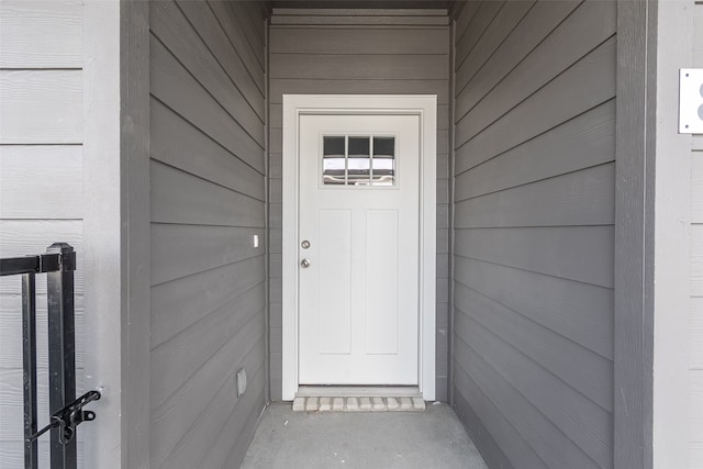 view of doorway to property