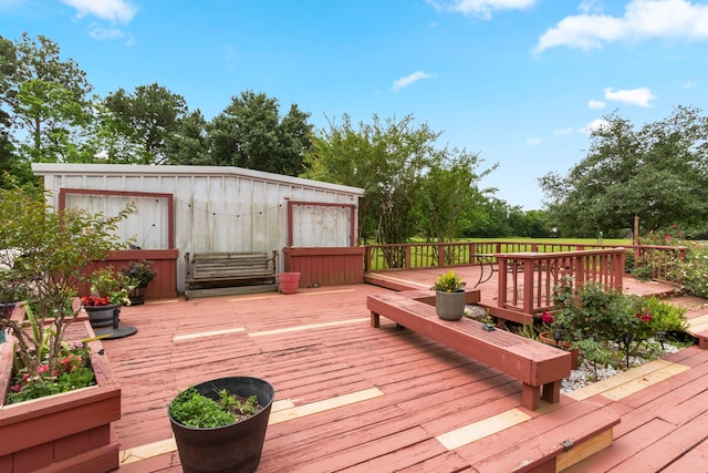 view of wooden terrace