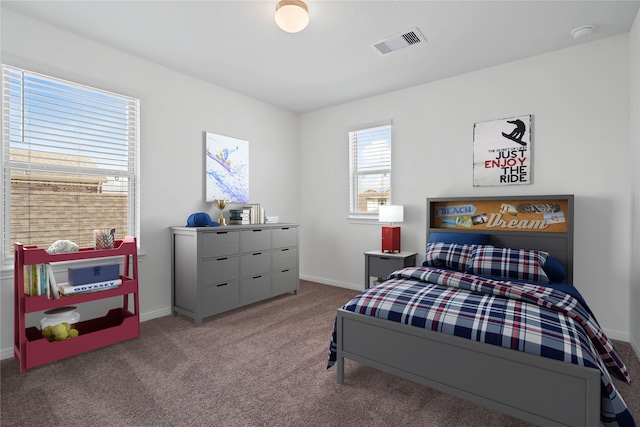 view of carpeted bedroom