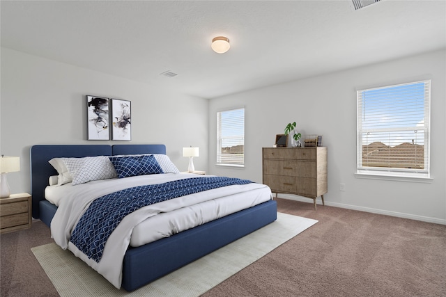 view of carpeted bedroom